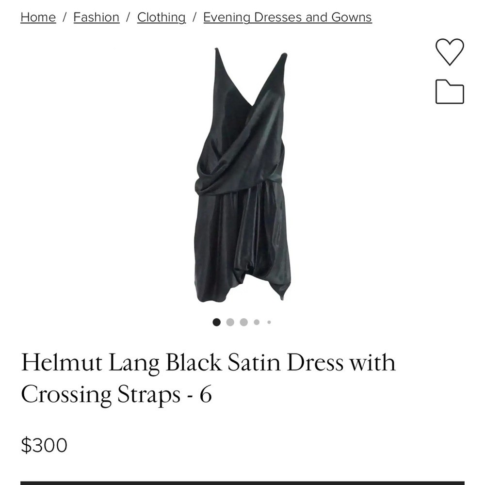 Helmut Lang Satin Dress